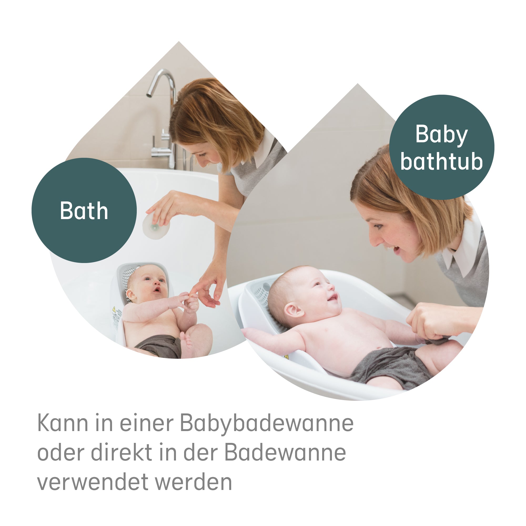 Babyjem Badesitz Für Große Badewanne - Sicher & Ergonomisch, Grau